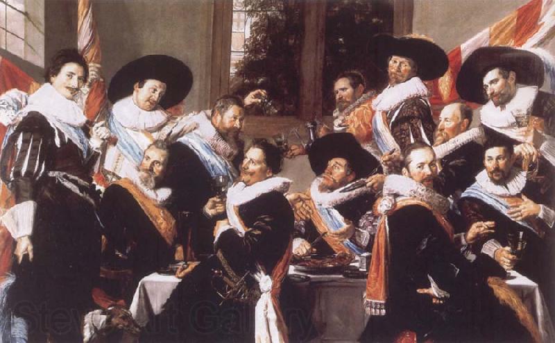 Frans Hals Banquet of the Officers of the Civic Guard of St Adrian Norge oil painting art